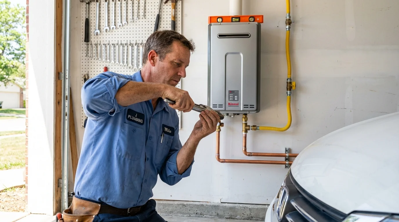 Tankless water heater installation by a Johns Plumbing LLC plumber in Myrtle Beach